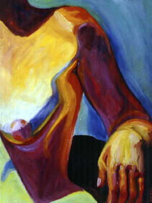 "figure 1" - 14' x 11" - oils - Not For Sale